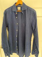 Italiaans linnen overhemd shirt Dan John slimfit 39 m lino, Verzenden, Zo goed als nieuw, Blauw, Halswijdte 39/40 (M)