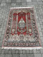 Vintage tapijt zuiver zijde Turks zacht roze groen grijs, Ophalen, Gebruikt, Klassiek, Grijs