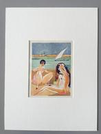Houtgravure Kees Van Dongen 1955  in passepartout, Antiek en Kunst, Ophalen of Verzenden