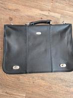 Leren kantoortas, Gebruikt, Zwart, Aktetas of Boekentas, 30 tot 40 cm