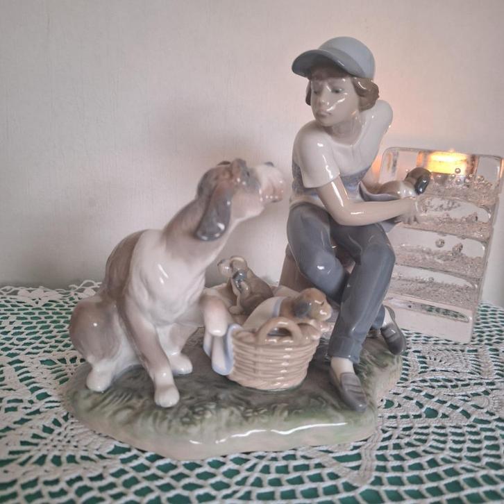 Lladro PRACHT GROOT beeld "This One's Mine" 5376, Antiek en Kunst, Antiek | Porselein, Ophalen