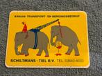 Antieke Reclame Sticker kraantransport Schiltmans-Tiel B.V., Verzamelen, Ophalen of Verzenden, Zo goed als nieuw