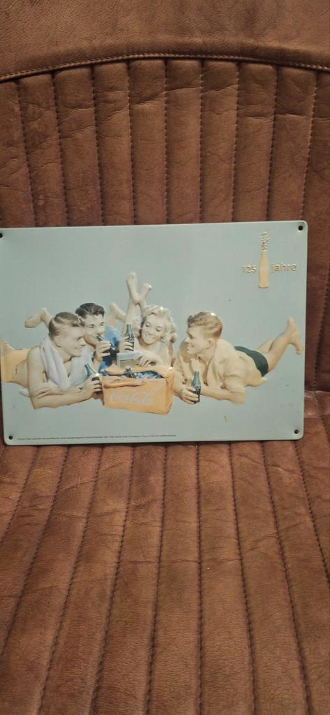 Coca Cola 125 Jaar Reclame Plaat - 29x21cm, Verzamelen, Merken en Reclamevoorwerpen, Ophalen of Verzenden