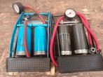 2x Voetpomp - Dubbele Cilinder - Met Drukmeter, Fietsen en Brommers, Gebruikt, Ophalen of Verzenden, Drukmeter, Crivit