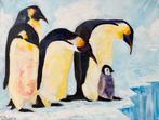 Acrylschilderij Pinguins 60x80 cm, Ophalen of Verzenden