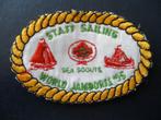 Scouting insigne Wereld Jamboree staff sailing - zie tekst., Ophalen of Verzenden, Zo goed als nieuw, Embleem, Speld of Insigne