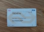 NS 1 dag Trein Vrij Reizen nieuwprijs 58,80, Tickets en Kaartjes, Trein, Bus en Vliegtuig, Eén persoon, Trein, Algemeen kaartje