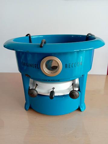 Prachtig Beccon petroleumstel vintage retro oudblauw beschikbaar voor biedingen
