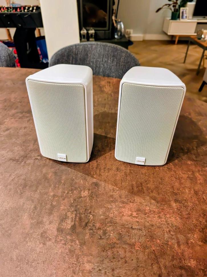 Canton Plus GX.3 boekenplank speakers Wit, Audio, Tv en Foto, Luidsprekers, Zo goed als nieuw, Front, Rear of Stereo speakers