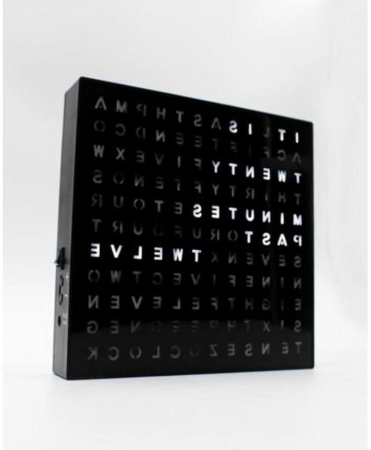 Woordklok, Huis en Inrichting, Woonaccessoires | Klokken, Nieuw, Wandklok, Digitaal, Ophalen of Verzenden
