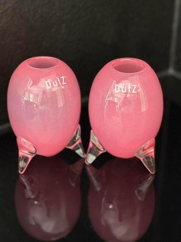 DutZ vaas vaasje windlicht roze - 2 stuks - Nieuw beschikbaar voor biedingen