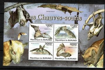 burundi 2012 pf blok vleermuizen zoogdieren wildlife bats beschikbaar voor biedingen