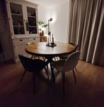 Mangohout ronde eettafel, Huis en Inrichting, Tafels | Eettafels, Ophalen, Rond, Zo goed als nieuw, 100 tot 150 cm