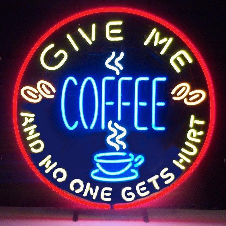 Give me coffee neon & veel andere leuke USA decoratie neons, Verzamelen, Merken en Reclamevoorwerpen, Nieuw, Lichtbak of (neon) lamp