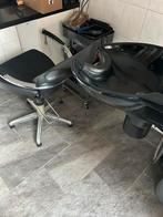 Knip stoel kappers stoel, Huis en Inrichting, Ophalen, Zwart, Leer, Eén