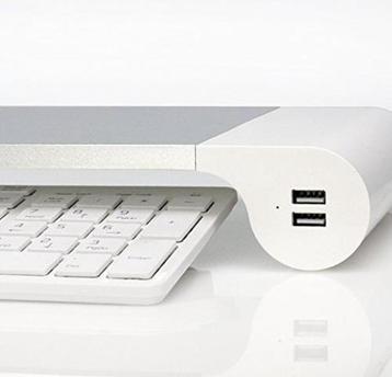 Monitor Verhoger Aluminium - Monitorstandaard met 4 USB-Poor beschikbaar voor biedingen