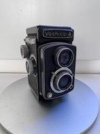 Prachtige Yashica-A TLR Middenformaat Camera + Lederen Tas, Audio, Tv en Foto, Fotocamera's Analoog, Ophalen of Verzenden, Gebruikt