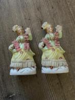 Paar Vintage Porseleinen Beeldjes in Dresden Stijl (Kanten J, Antiek en Kunst, Ophalen