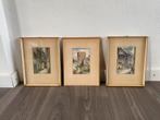 3 X Schilderijtje Maastricht van Hub Jonas., Antiek en Kunst, Kunst | Schilderijen | Klassiek, Ophalen of Verzenden