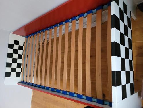 1 persoons kinderbed, Kinderen en Baby's, Kinderkamer | Bedden, Gebruikt, 180 cm of meer, 85 tot 100 cm, Lattenbodem, Matras, Ophalen