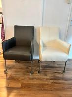 Grijze & witte verrijdbare stoelen, Huis en Inrichting, Fauteuils, Ophalen, Gebruikt