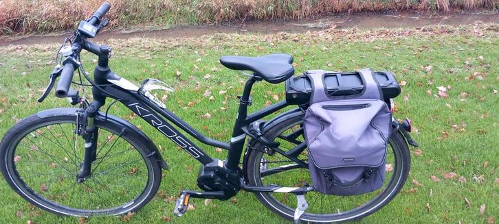 Sportieve Kross e-bike, incl. fietstassen, Fietsen en Brommers, Elektrische fietsen, Gebruikt, Overige merken, 55 tot 59 cm, 50 km per accu of meer