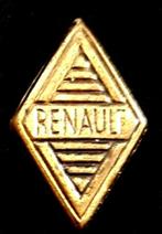 Renault ruit blik zwart-goud, Verzenden, Nieuw, Transport, Speldje of Pin