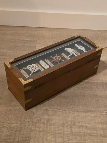 Zeldzame vintage antieke nautische wijn / drankkist €12,50 beschikbaar voor biedingen