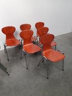 Vintage pagholz school industriële design stoel 60s retro, Ophalen