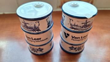 Delfts Blauwe Van Leer Kandelaars beschikbaar voor biedingen