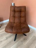Draai fauteuil cognac kleur, Huis en Inrichting, Fauteuils, Ophalen, Zo goed als nieuw, Industrieel, 50 tot 75 cm