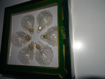 6 KERSTBALLEN transparante, te vullen  (Nieuw) beschikbaar voor biedingen