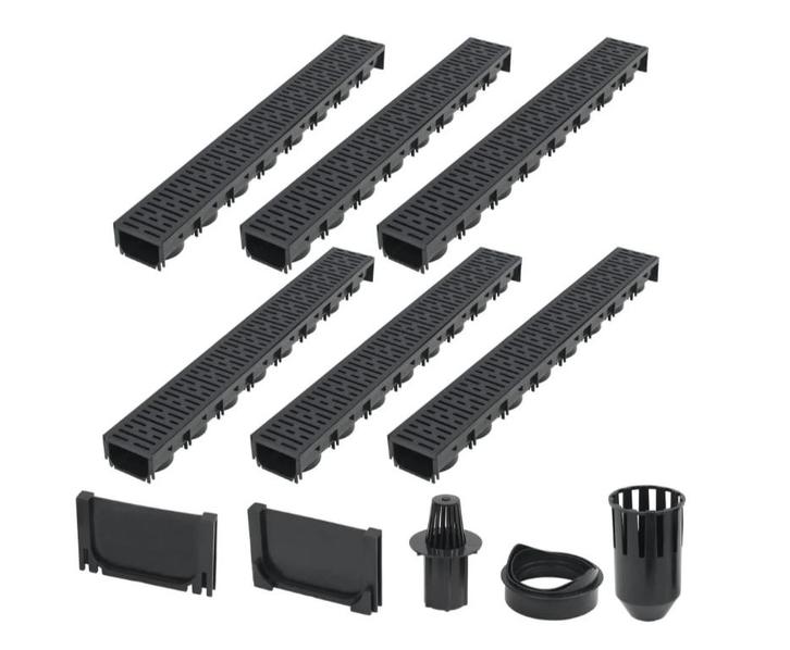 NIEUW  | Afvoergoot sleufgoot lijngoot 6 stuks! GRATIS BEZOR, Doe-het-zelf en Verbouw, Buizen en Afvoer, Nieuw, Pvc, Minder dan 2 meter