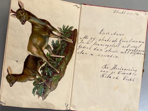 Poesie album uit  begin  jaren 1930., Verzamelen, Poesieplaatjes, Ophalen of Verzenden