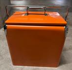 Vintage koelbox metaal oranje, Caravans en Kamperen, Koelboxen, Ophalen, Zo goed als nieuw, Koelbox