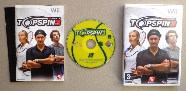 Topspin 3 voor de Nintendo Wii Compleet, Spelcomputers en Games, Games | Nintendo Wii, Zo goed als nieuw, Ophalen of Verzenden