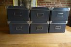 6 luxe grijze opberg sier boxen - dozen - 2,50 pst, Ophalen of Verzenden