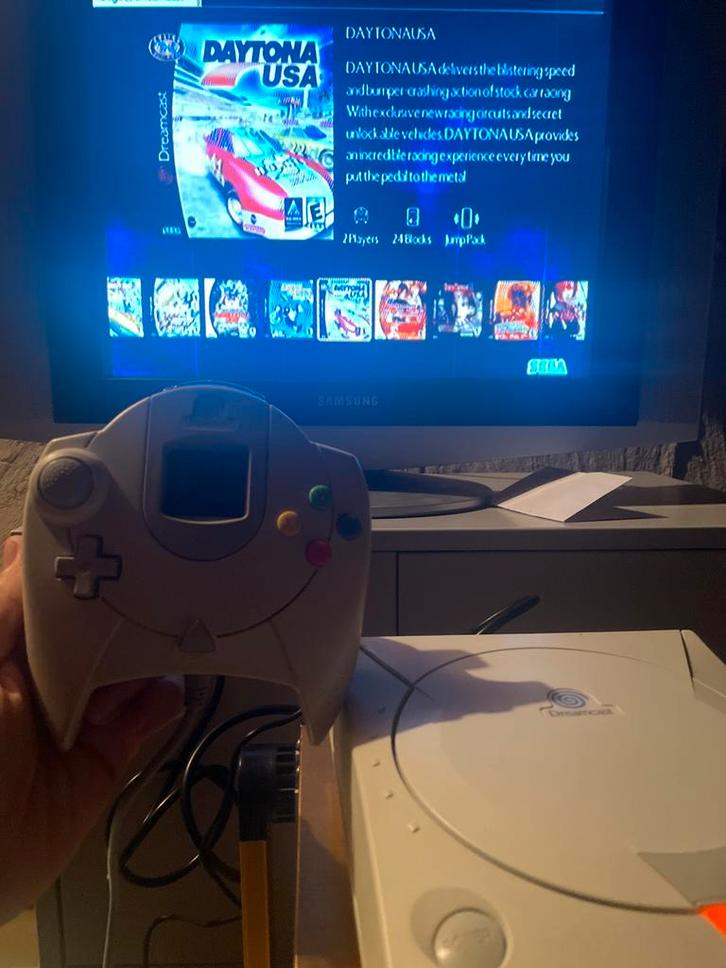 Sega Dreamcast met GDEMU + keyboard + mouse, Spelcomputers en Games, Spelcomputers | Sega, Gebruikt, Saturn of Dreamcast, Met 1 controller