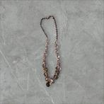 Bruine stenen ketting met hanger, Bruin, Geen, Ophalen of Verzenden, Zo goed als nieuw