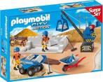 Playmobil Super Set Bouwterrein 6144, Ophalen, Zo goed als nieuw, Complete set