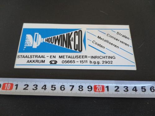 sticker akkrum houwink & co stralen conserveren metalliseren, Verzamelen, Stickers, Zo goed als nieuw, Bedrijf of Vereniging, Ophalen