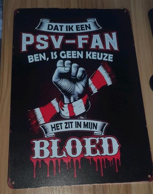 PSV Wandbord - Het Zit In Mijn Bloed, Verzamelen, Sportartikelen en Voetbal, Nieuw, Ophalen of Verzenden