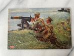 Wo1: ak Britse MG mitrailleur, Ophalen of Verzenden, Landmacht, Duitsland, Foto of Poster