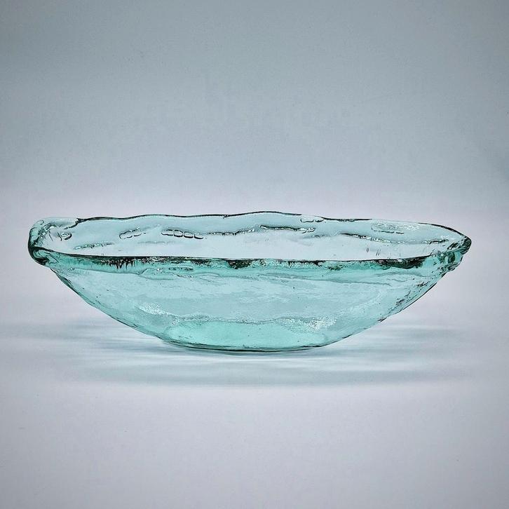 Vintage Spaanse Glazen Kom/Vaas, Huis en Inrichting, Woonaccessoires | Schalen en Manden, Gebruikt, Schaal, Ovaal, Glas, Ophalen of Verzenden