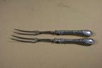 Stel vleesvorken met zilveren greep, Ophalen of Verzenden, Zilver