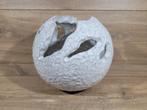 Bolvormig wit keramieken / emaille kunst object, Antiek en Kunst, Ophalen of Verzenden