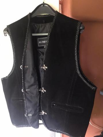 leren bikers vest met zijritsen XXL nieuw beschikbaar voor biedingen