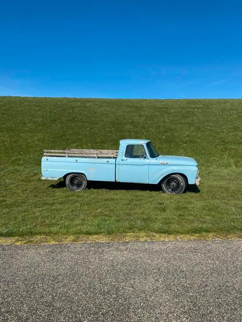 Ford  F250 1964, Auto's, Bestelauto's, Particulier, Ford, LPG, Handgeschakeld, Geïmporteerd, Blauw, Beige, Leder, Achterwielaandrijving