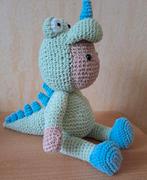 Gehaakte pop dino, Kinderen en Baby's, Speelgoed | Knuffels en Pluche, Ophalen of Verzenden, Nieuw, Overige typen