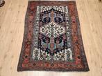 Vintage handgeknoopt perzisch tapijt hamadan 188x138, Info@SlatsAntiek.nl, 100 tot 150 cm, Perzisch, Ophalen of Verzenden